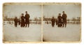 Vintage stereoscopic card